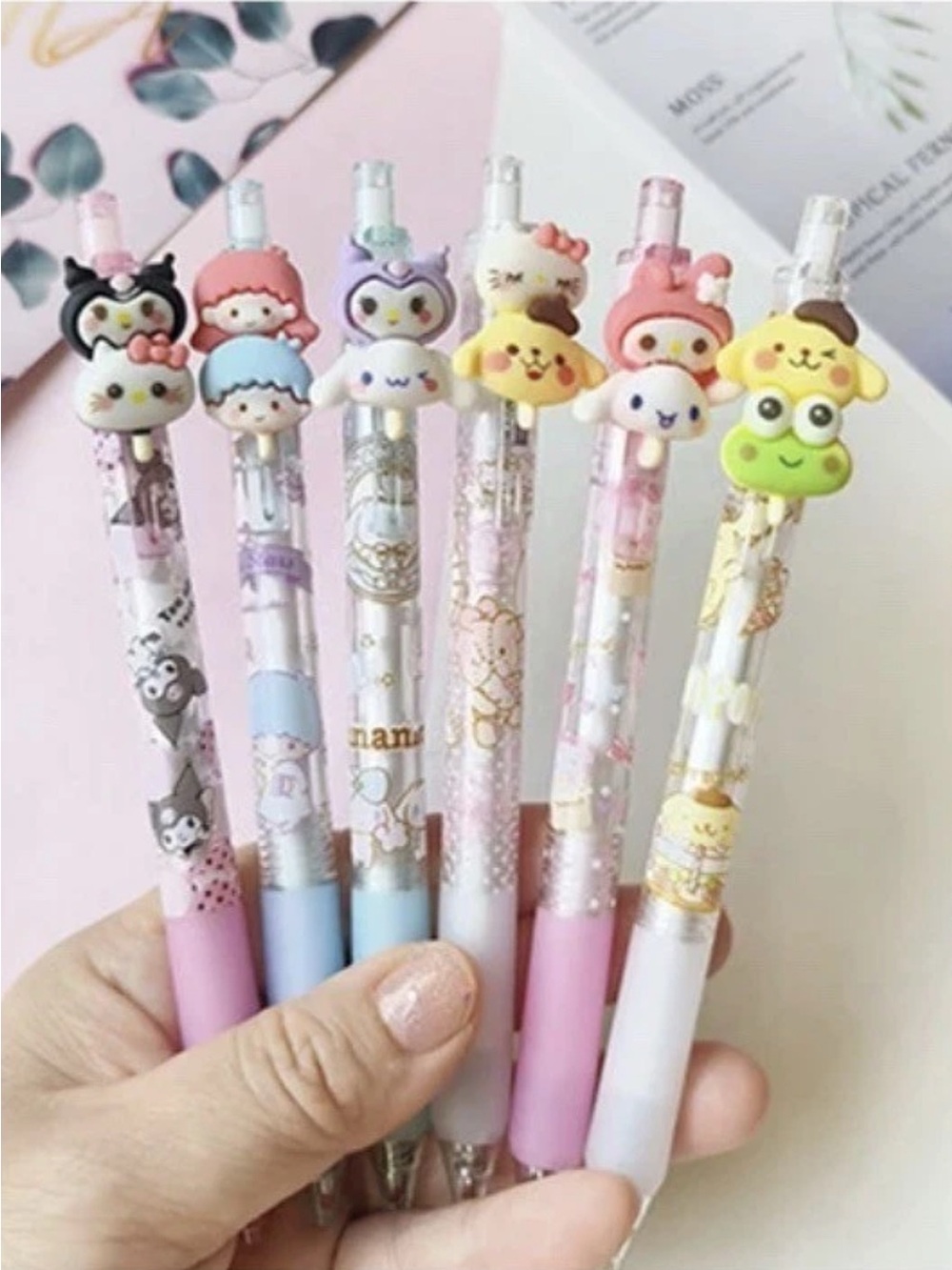 Sanrio Kawaii Popsicle Character Pens 6- Pc Set NEW!